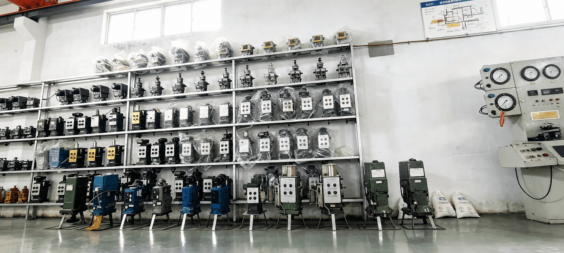Governor unit inventory and test bench equipment