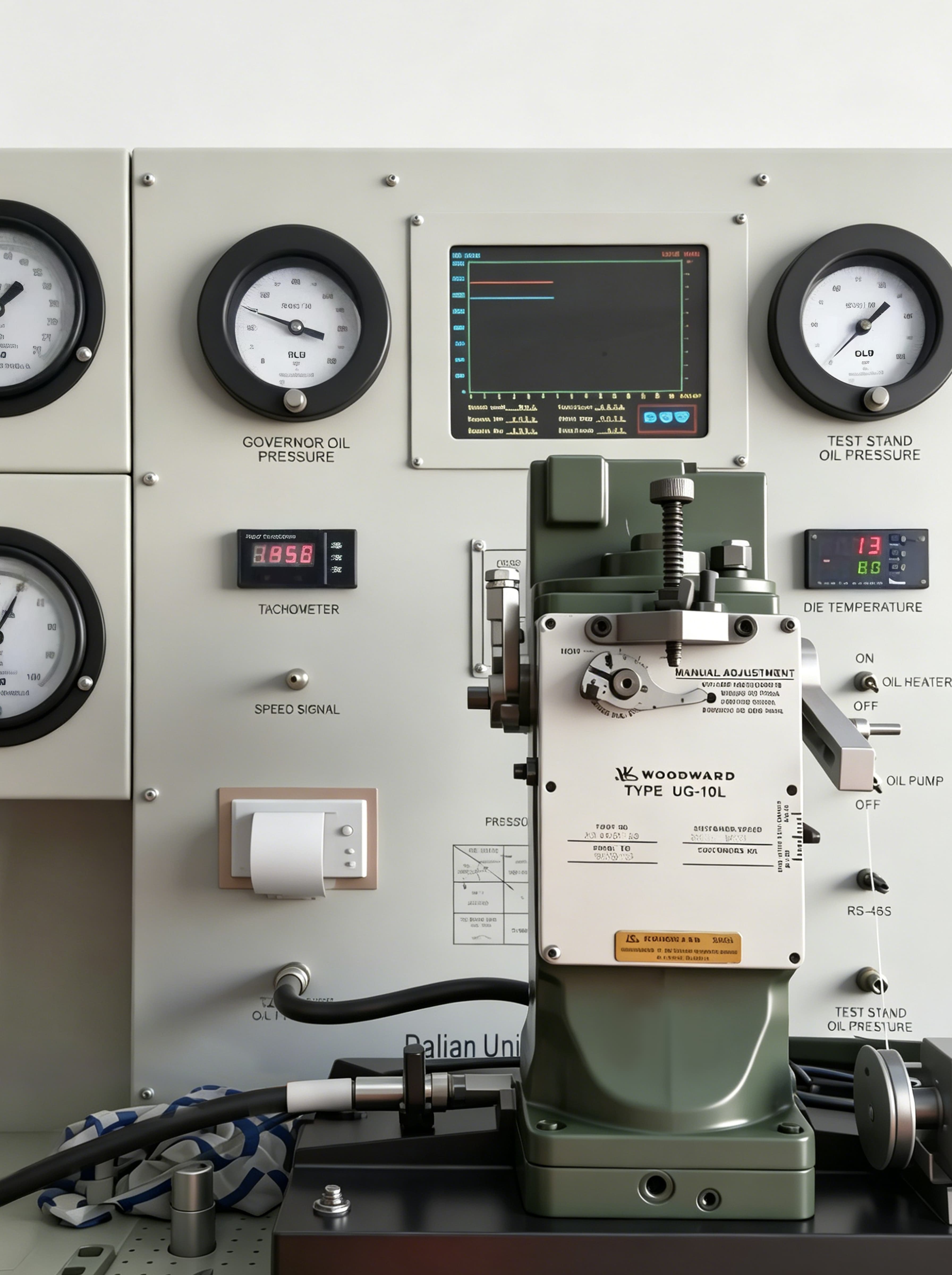 Marine governor test bench used for testing and adjustment